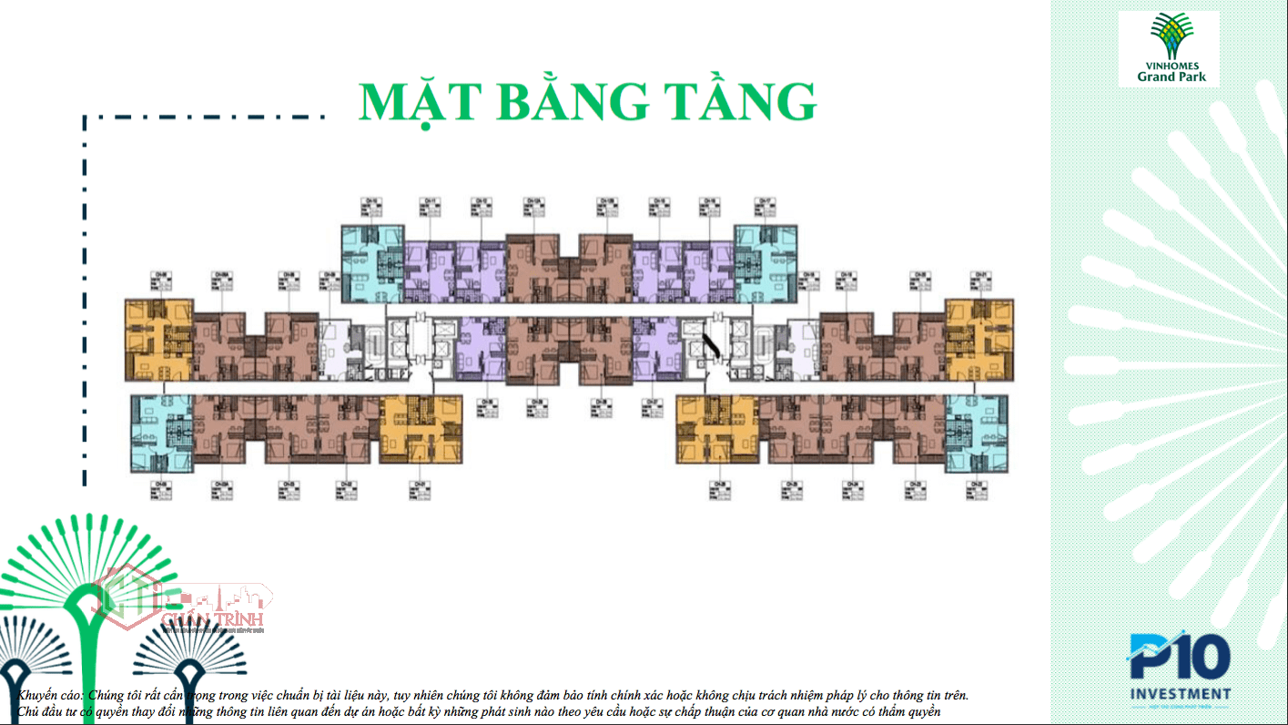 Mặt bằng thiết kế căn hộ Vinhomes Quận 9 hình chữ U