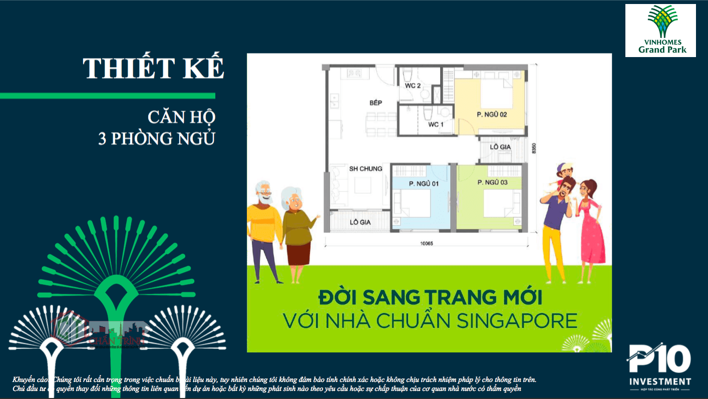 Thiết kế căn hộ mẫu 3 Phòng Ngủ tại dự án Vinhomes Grand Park