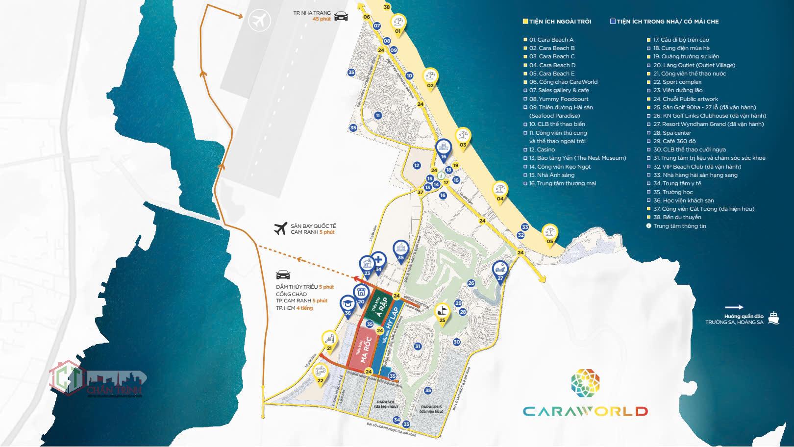 Tiện ích CaraWorld Cam Ranh
